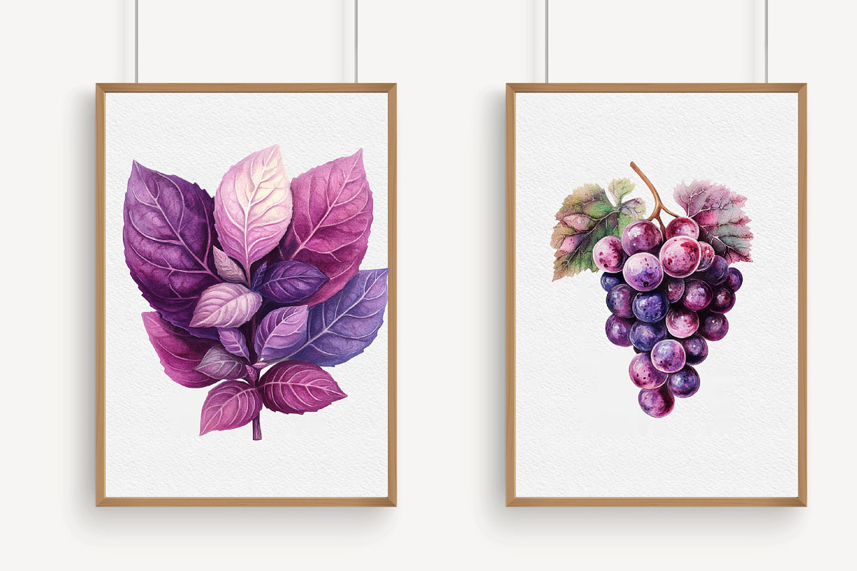 Violet Fruit And Vegetables Clipart, an Illustration by Libby Wishes (Photo 5 of 6)