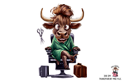 Cow Hair Beauty Salon PNG Bundle, a Graphic by Clipart Bloom (Thumbnail 3 of 18)