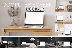 Computer Screen Mock-ups Set