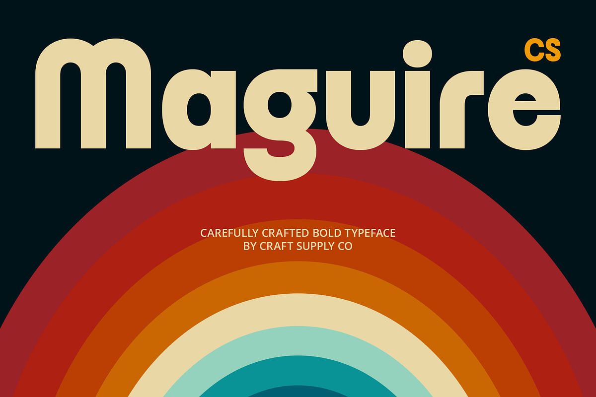 CS Maguire – Retro Font, a Sans Serif Font by Craft Supply Co. (Photo 1 of 8)