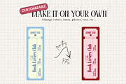 Book Lovers Ticket Bookmark, a Stationery Template by PixelBloomClub (Thumbnail 3 of 6)