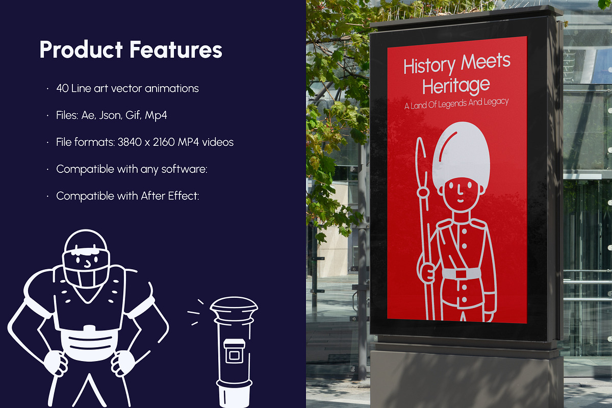 Animated English Doodle Icon Set, an Outline Icon by Vectors Market (Photo 2 of 5)