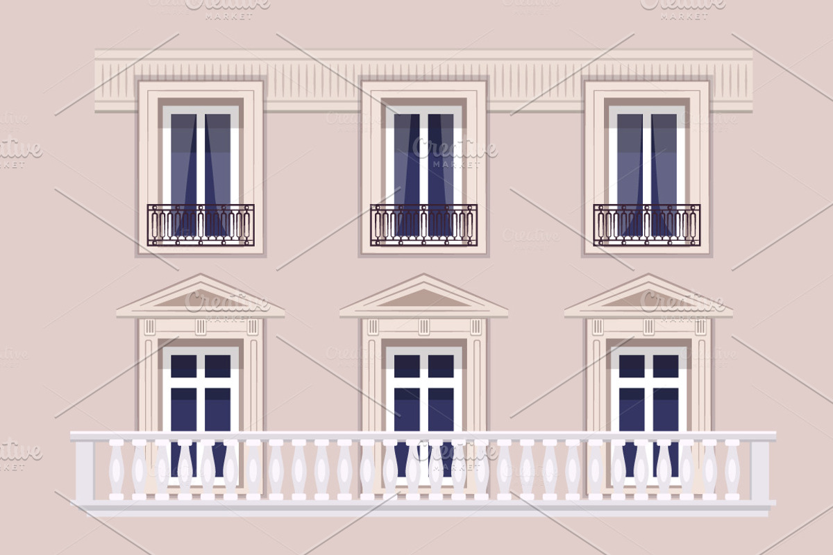 12 building facades. VECTOR, a Food Illustration by Natalka Dmitrova art (Photo 5 of 14)