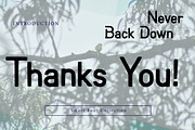 Never back down, a Sans Serif Font by Wow Magic (Thumbnail 3 of 3)