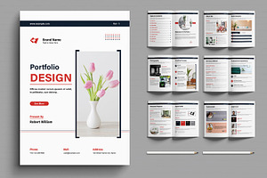 Minimal Portfolio Design Layout, a Magazine Template by MightyDesign
