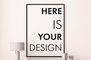 15 mockup of posters in the interior, a Print Template by FilL239 (Thumbnail 8 of 16)