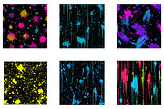 Neon Paint Splatter Digital Paper, a Pattern Graphic by CreationArt (Thumbnail 4 of 5)