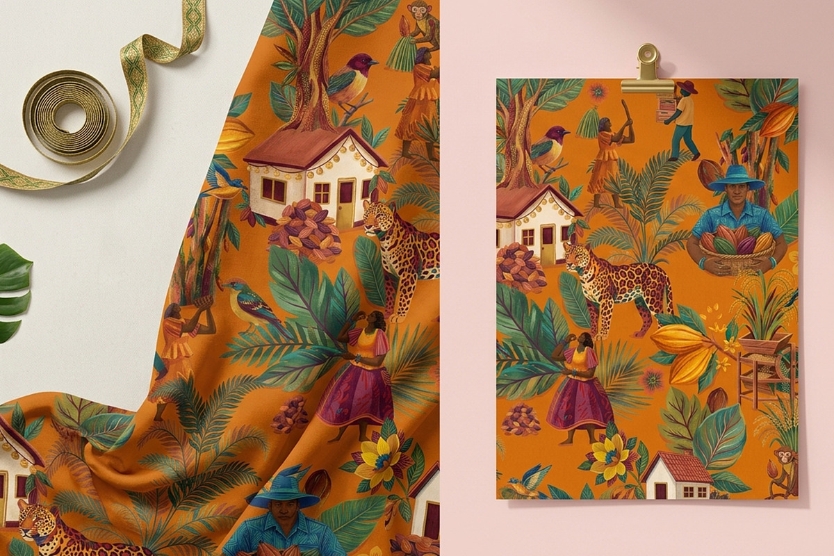 Cacao Luxury Pattern design, a Pattern Graphic by Luiz da Rolt Grathwohl (Photo 2 of 20)