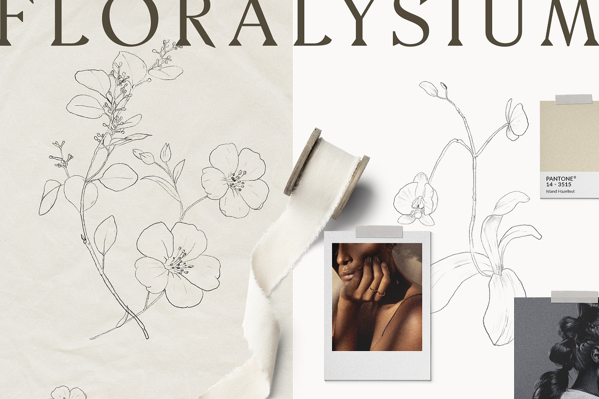 Modern Floral Poster Big Collection, a Texture Illustration by Laras Wonderland (Photo 4 of 27)