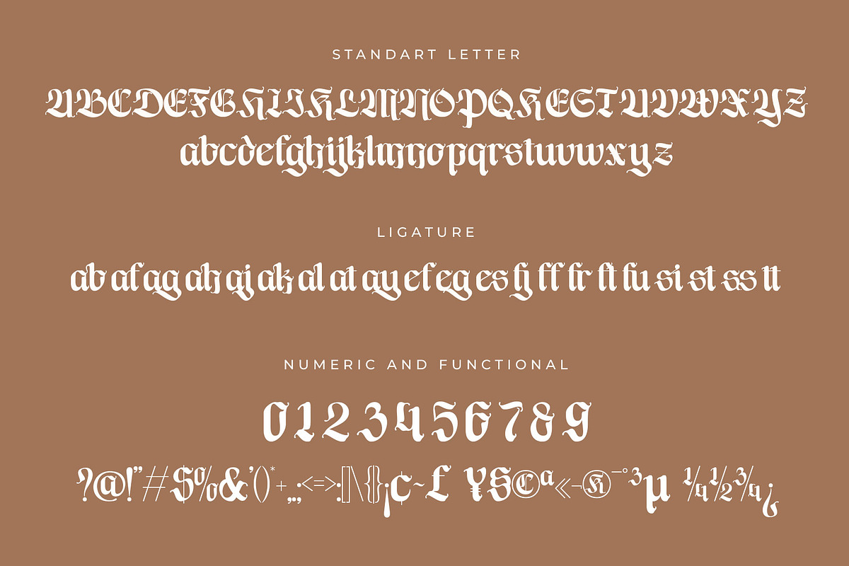 Regano Classic BlackLetter Font, a Blackletter Font by RantautypeStudio (Photo 16 of 17)