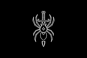 spider blade logo design vector line, a Branding & Logo Template by devastd
