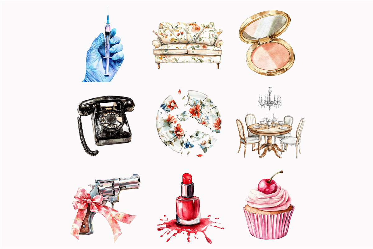 Watercolor Bad Housewife Clipart, an Illustration by Design Market (Photo 4 of 4)