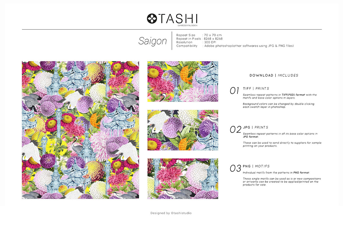 Saigon, Modern Oriental prints!, a Pattern Graphic by TSTUDIO