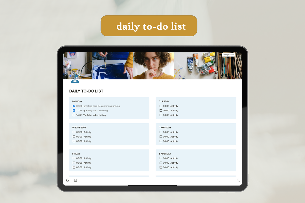 Notion planner for creatives, a Design Template by Petite Zakka Boutique (Photo 3 of 9)