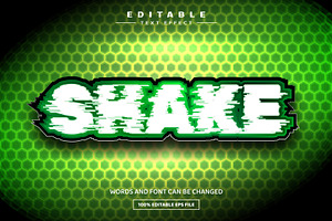 Shake 3D Editable Text Effect