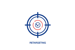 Retargeting and remarketing icon, a Technology Illustration by Vector Creator