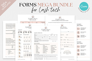Professional Eyelash Extension Forms