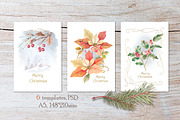 RetroChristmas PSD templates, a Card Template by oKOLOstyle (Thumbnail 2 of 3)