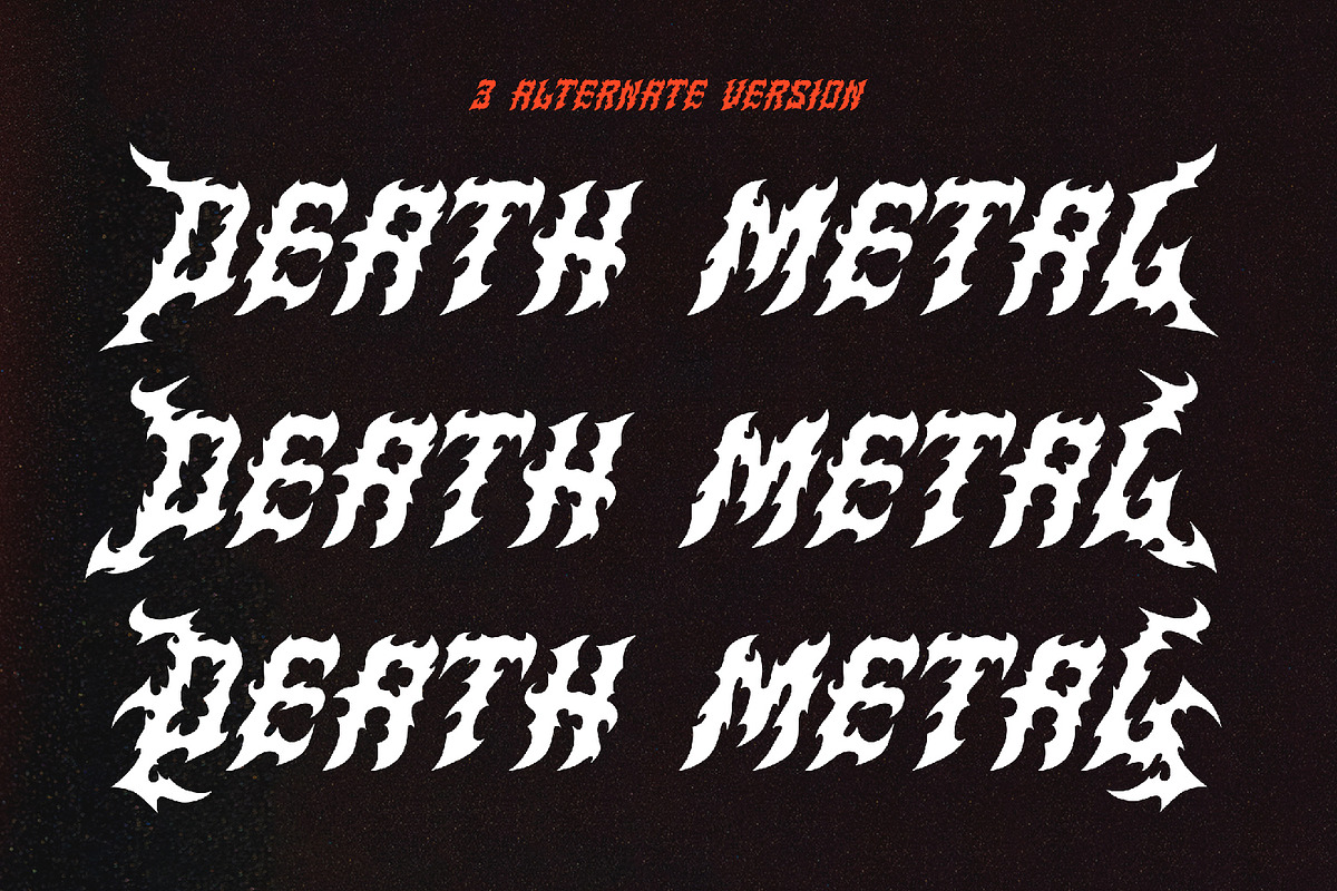 Dracursed - Death metal Font, a Script Font by AQR Studio (Photo 4 of 8)