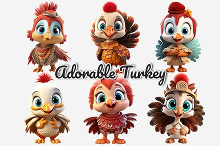 Adorable Turkey Cartoon