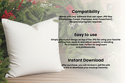 Cozy Christmas Pillow Bundle 400 JPG, a Household Mockup by KennedyStudio (Thumbnail 13 of 13)