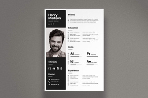 Minimal Resume Template, a Resume Template by Saman Osama