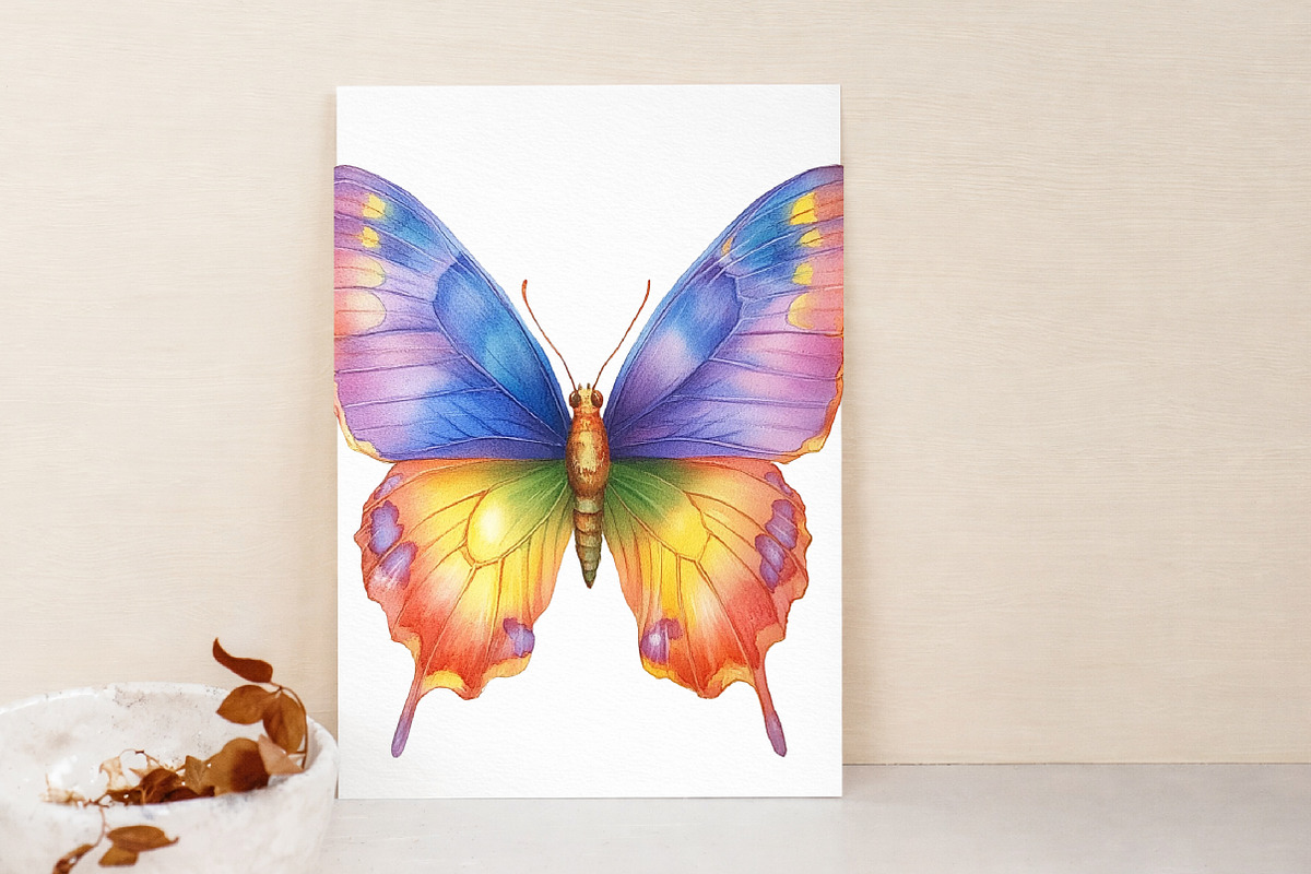 Watercolor Butterfly Clipart, an Illustration by Libby Wishes (Photo 5 of 7)