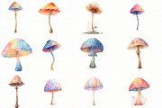 Spring Magical Mushrooms Clipart, an Illustration by Designworld (Thumbnail 3 of 5)
