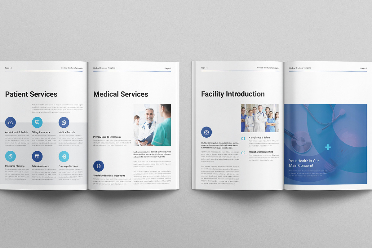 Medical Brochure Template, a Brochure Template by E-Type (Photo 3 of 6)