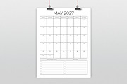 2027 Vertical 8.5 x 11 Inch Planner, a Stationery Template by Running With Foxes (Thumbnail 2 of 5)