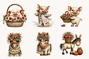 Quirky Farm Animal Clipart, a Seasonal Illustration by Designworld (Thumbnail 4 of 10)