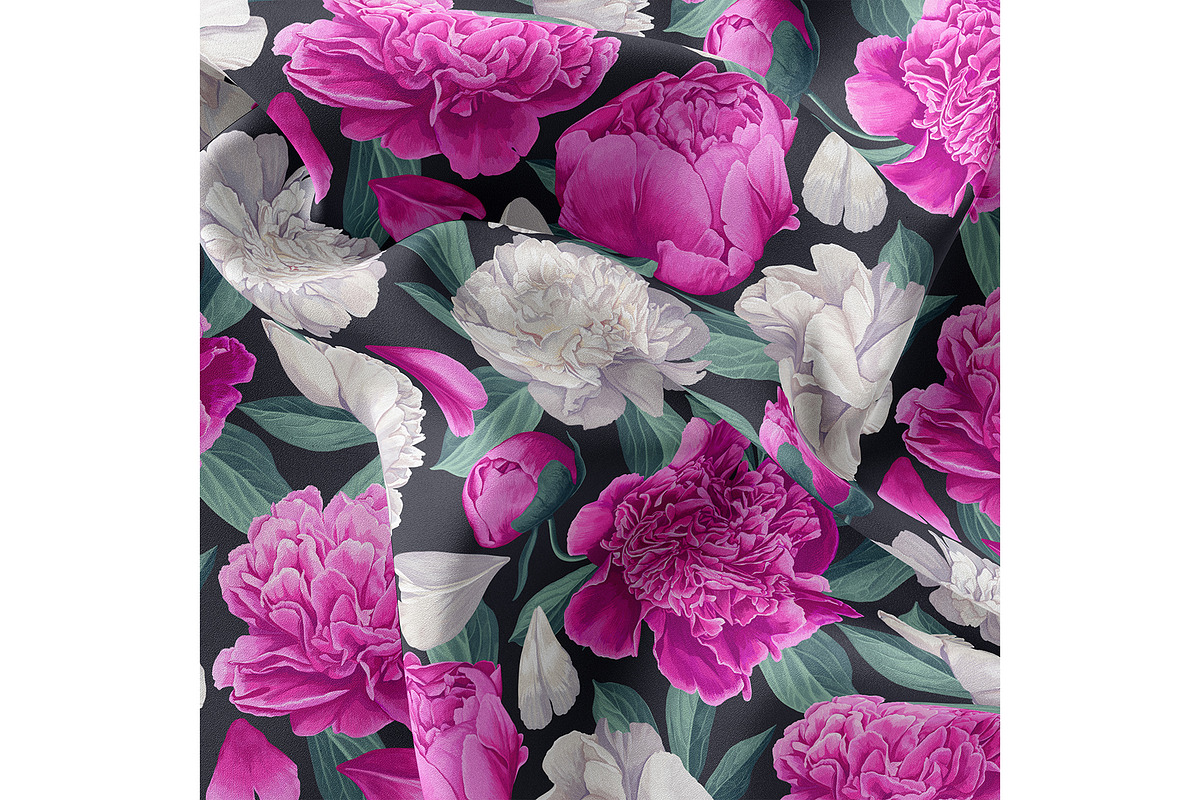 Peonies Seamless Pattern, a Pattern Graphic by MarynaPetrovska (Photo 7 of 15)