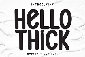 Hello Thick | Script Font, a Script Font by Scratchones