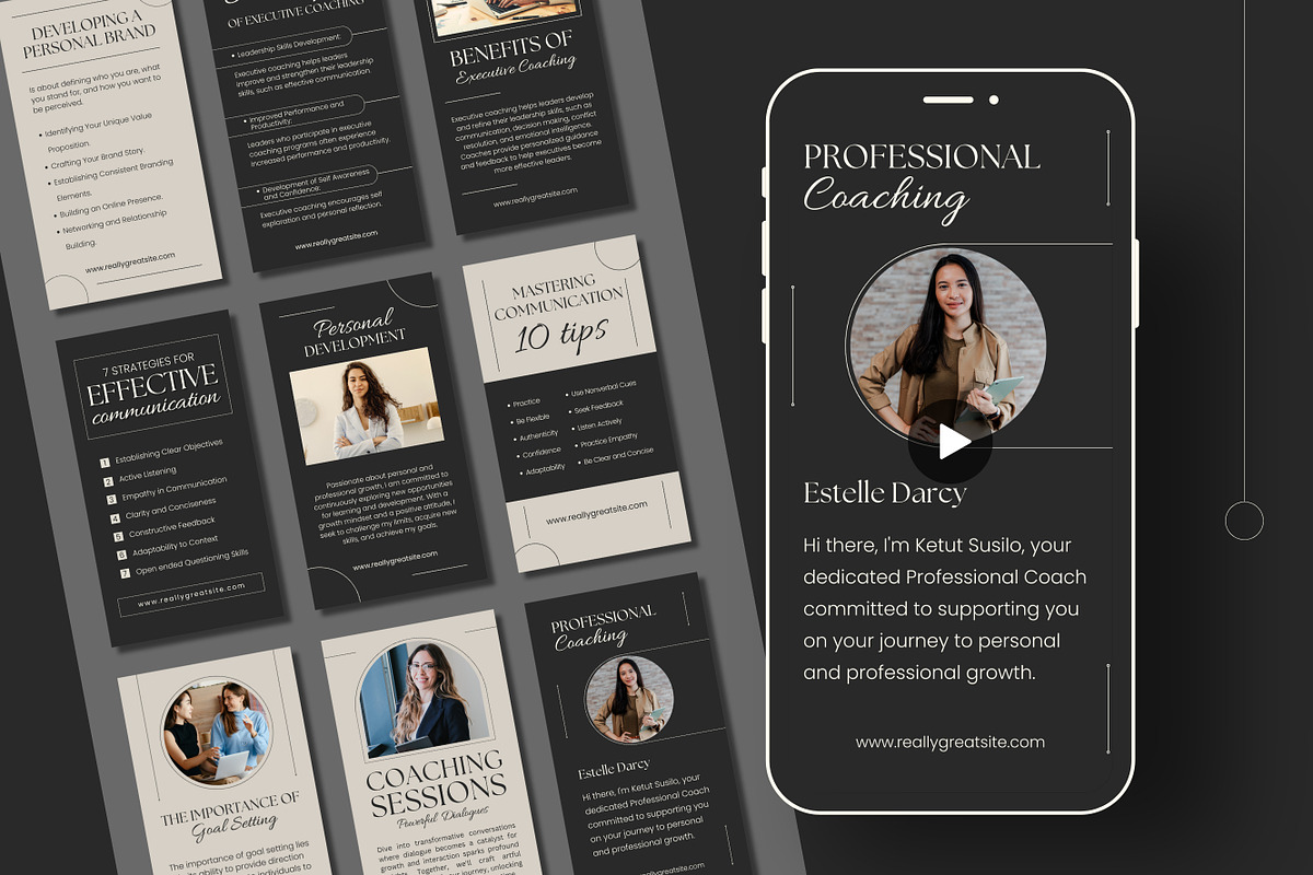 10 Coaching Instagram Reels, a Templates & Theme by TemplateCastleStore (Photo 6 of 10)