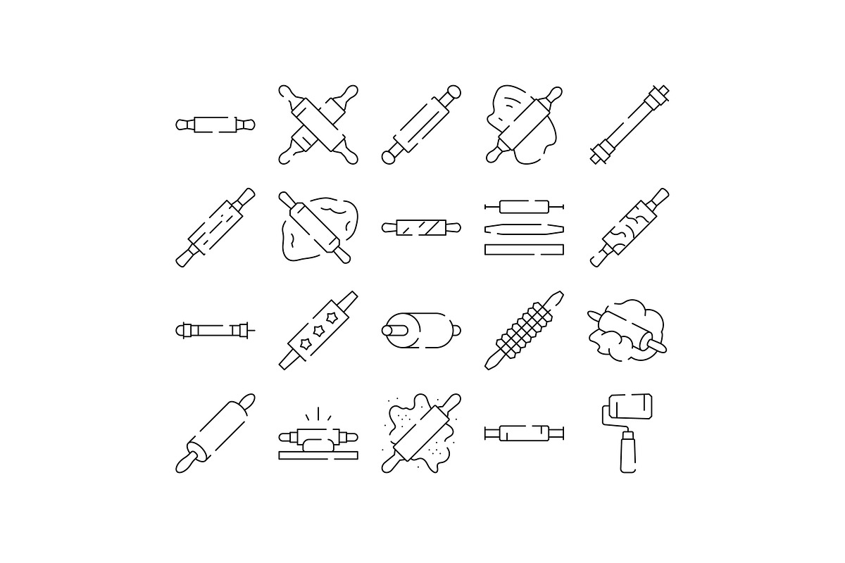 Rolling pin kitchen utensil for, an Object Graphic by pikepicture (Photo 1 of 3)