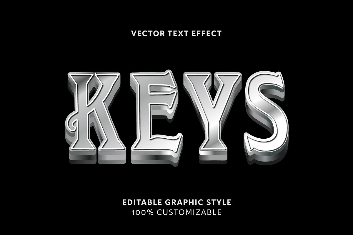 Metallic Engraved Silver Text Effect