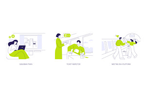 Urban rail transport abstract, a Transportation Illustration by Visual Generation