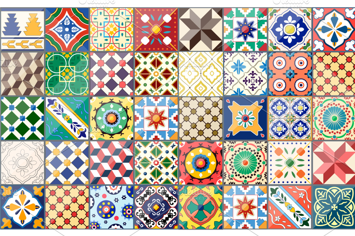 Azulejo Pattern VECTOR. Moroccan, a Pattern Graphic by Natalka Dmitrova art (Photo 3 of 29)