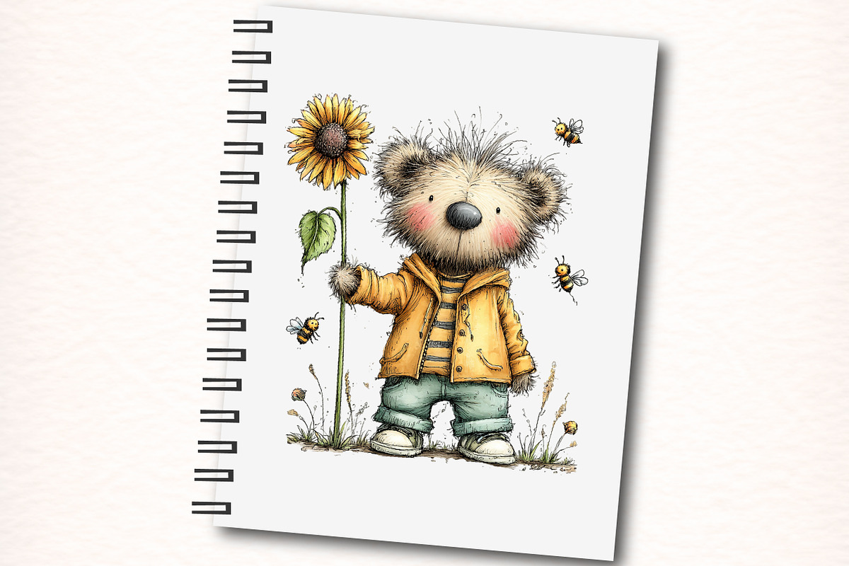 Watercolor Bear And Bees Clipart, a Transportation Illustration by Digital Artistic99 (Photo 5 of 10)