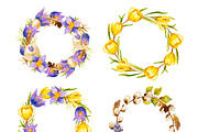 Easter bunnies. Watercolor set., an Illustration by babenkoirusa (Thumbnail 5 of 16)