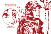 Procreate Vintage Comic Ink Brushes, a Brush Add-On by Ink Gang Boss (Thumbnail 2 of 9)