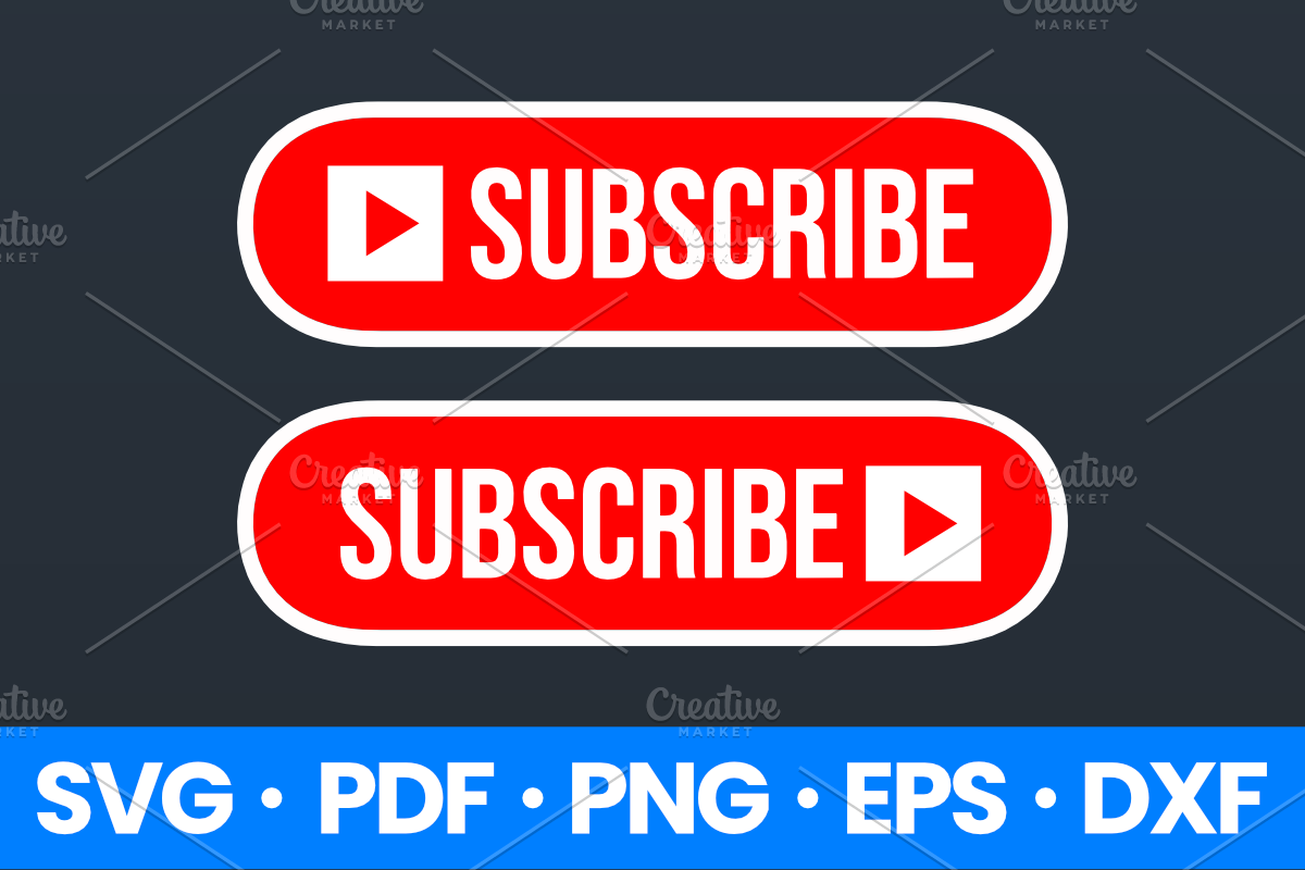 YouTube Subscribe Button icon, a Graphic by Vaughn Studios (Photo 1 of 6)