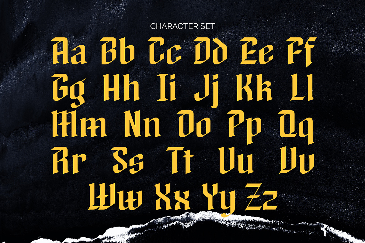 Bulughul Marom - Modern Blackletter, a Blackletter Font by Mokatype Studio (Photo 8 of 10)