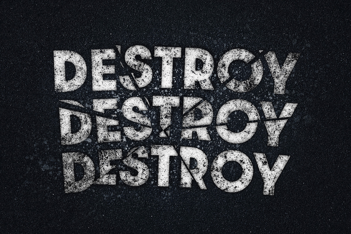 Smashed Broken Text Effect, a Layer Style Add-On by Design Squad