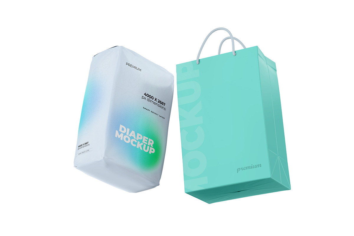 Diaper Packaging PSD Mockup, a Packaging Mockup by Ram Studio LLC (Photo 7 of 7)