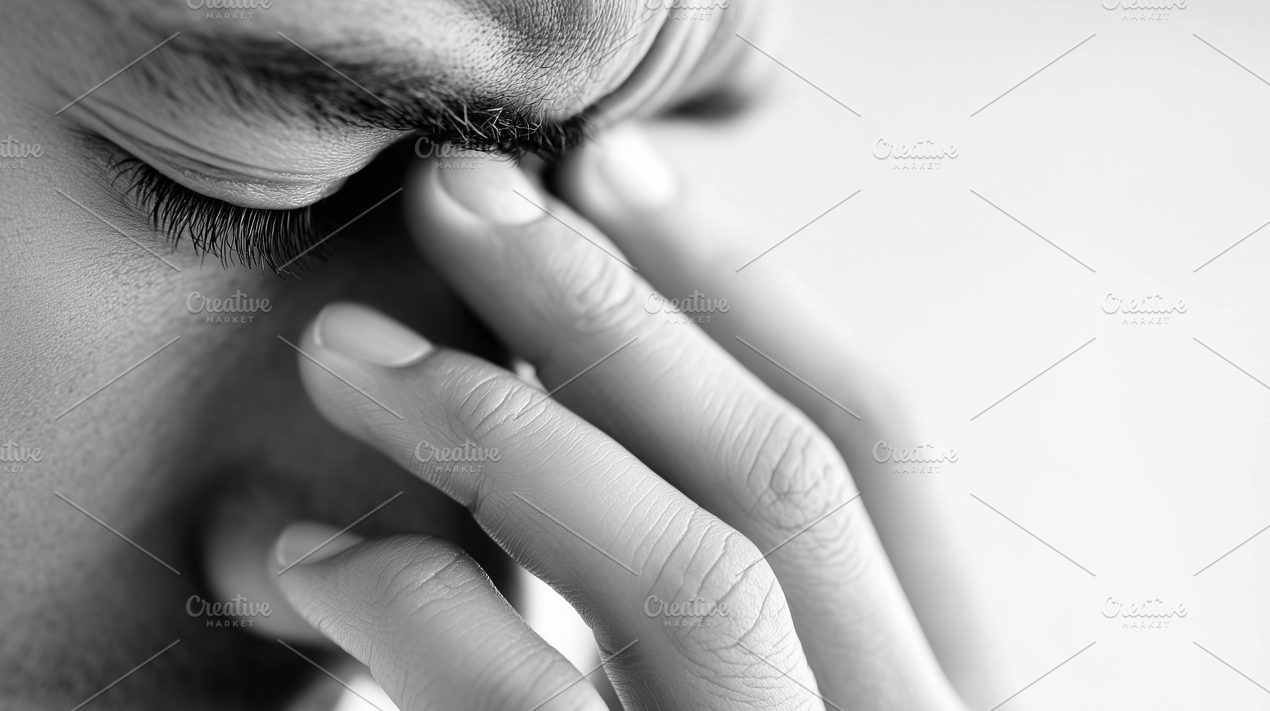 Tired man rubbing eye, a Person Photo by MistyDay