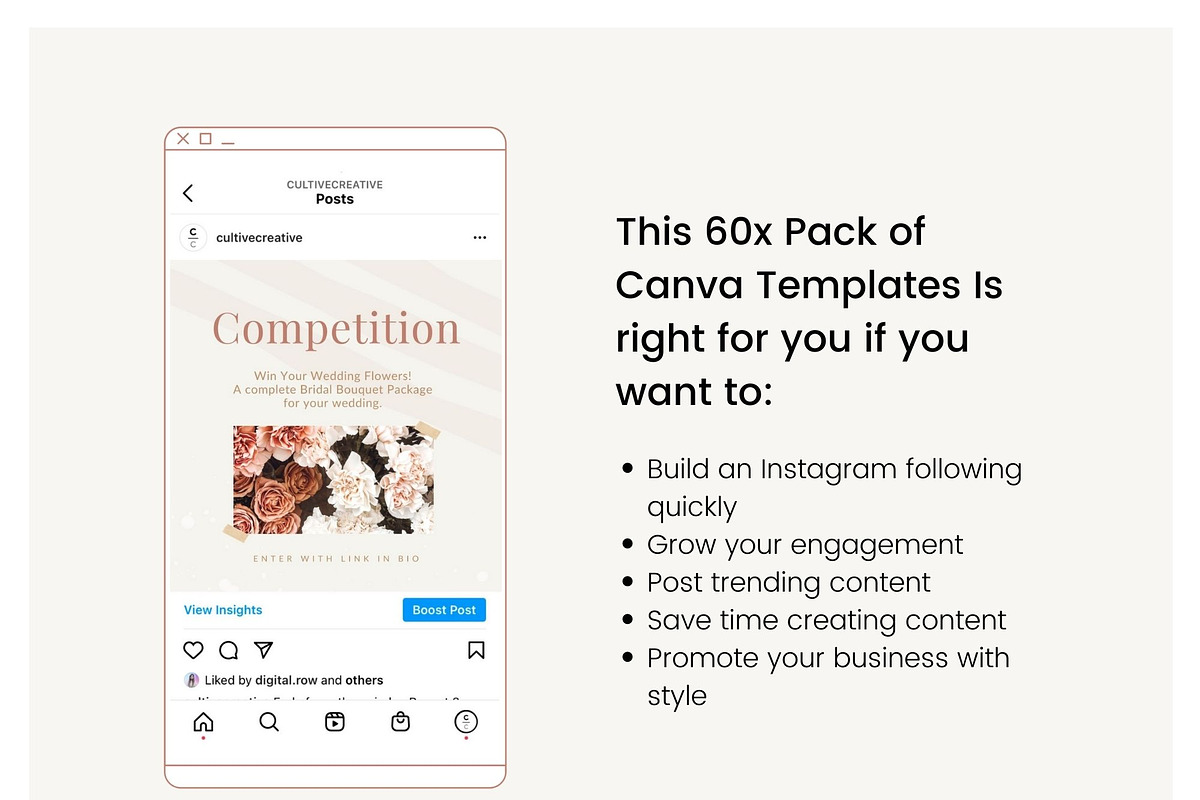 Wedding Instagram Feed Templates, a Social Media Template by Cultive Creative (Photo 2 of 13)