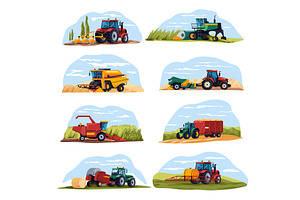 Agricultural machinery. Farm vehicle, an Illustration by Stock-Smart-Start
