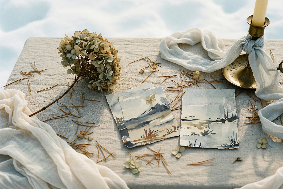 Hand Painted Winter Landscapes, a Seasonal Illustration by ArtMaslyana (Photo 5 of 5)
