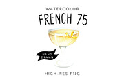 Watercolour Cocktail Illustration, a Food Illustration by MumAndMe (Thumbnail 1 of 2)